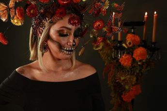 Parte de la obra de la artista Elvira Fernández en torno a las catrinas. / Especial