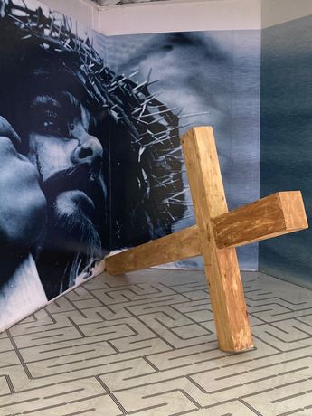 Cruz representativa de la celebración de la Pasión de Cristo en Iztapalapa. | Carlos Ortega