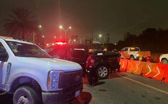 Choque sobre avenida Constitución en Monterrey. | Cortesía