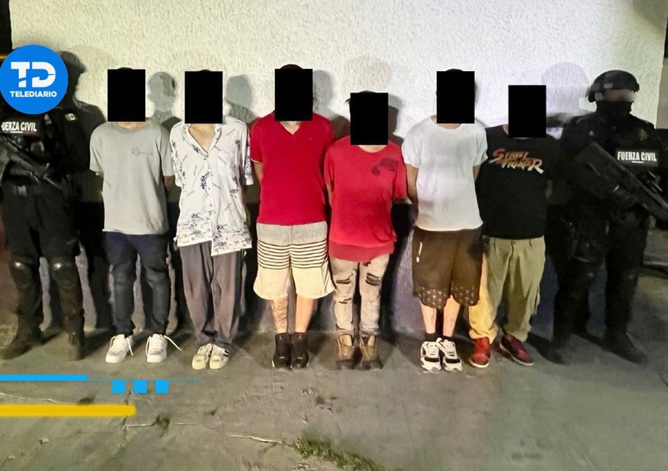 Detienen a seis presuntos integrantes de grupo criminal en Apodaca. | Especial