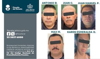 Ficha de detención de 5 oficiales de Poncitlán | Fiscalía del Estado de Jalisco