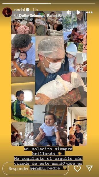 Nodal envía mensaje a Inti por el Día del Padre.