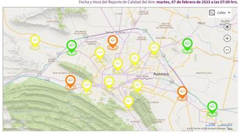 El reporte del Sistema Integral de Monitoreo Ambiental es el correspondiente al corte de las 7:00 horas del martes. | Cortesía