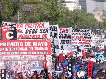 Los sindicatos de trabajadores marcharán sobre Paseo de la Reforma hacia el Zócalo capitalino | Cuartoscuro