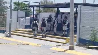 Guardia Nacional resguardando el lugar. | Agustín Martínez