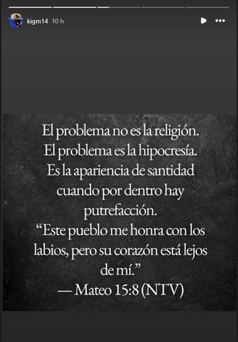 Katia Itzel García en sus historias de Instagram