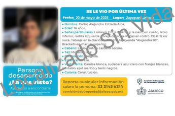 La Comisión de Búsqueda ya ha confirmado la localización sin vida de uno de los jóvenes. | Gobierno de Jalisco