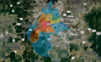 Mapa de la Falla Plateros-Mixcoac / SkyAlert
