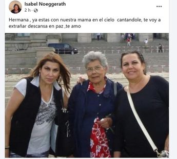 Fue a través de una publicación de Facebook que Isabel confirmó la muerte de Dulce. | Especial