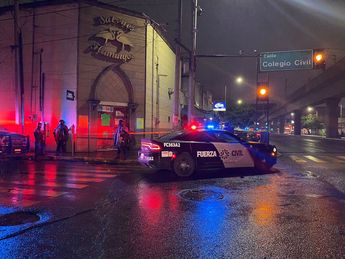 El ataque se dio afuera de una cantina ubicada en el cruce de la avenida Colón y Colegio Civil en el Centro de Monterrey. | Miranda Arias