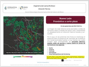 Pronostican posible caída de granizo en algunas regiones / SMN