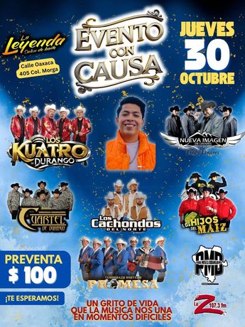 Convocatoria para concierto a favor de Edwin Gómez