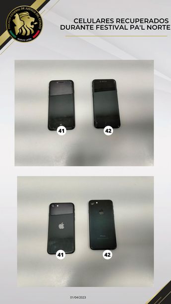 Celulares asegurados. | Cortesía