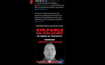 Elena Ríos pidió en su cuenta de X que piden la pena máxima para el sacerdote declarado culpable de abuso sexual infantil | @_ElenaRios