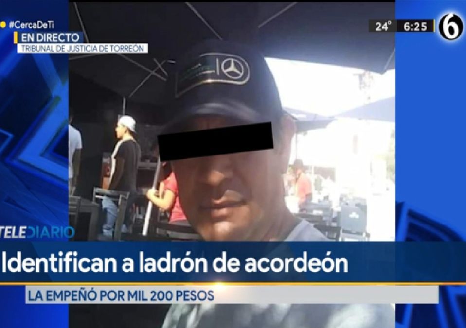 Detienen a ladrón de acordeón en Torreón