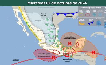 Clima México miércoles 2 octubre
