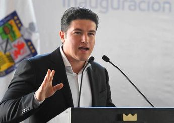 El gobernador de Nuevo León, Samuel García durante un acto público. | Jorge López