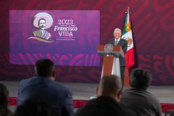 El presidente López Obrador durante conferencia de prensa en Palacio Nacional. | Cortesía