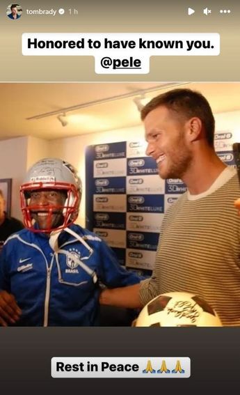 Tom Brady manda sus condolencias a la familia de Pelé.