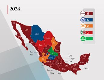 Mapa electoral luego de las votaciones de 2024 / Sam Martínez