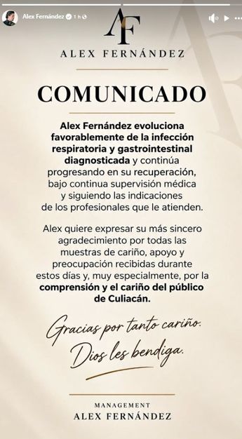 Comunicado oficial aclara su diagnóstico tras cancelar concierto del Grito. | Alex Fernández