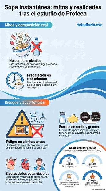 Profeco revela los riesgos de comer sopa Maruchan