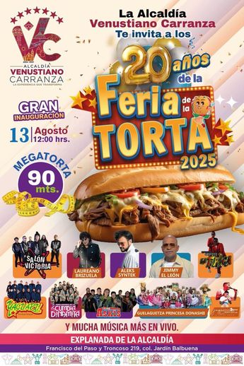 Cartelera Feria de la Torta 2025 | X @A_VCarranza