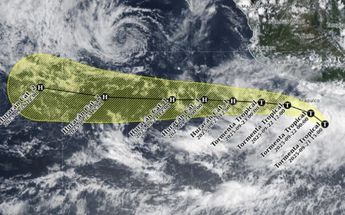 Trayectoria de la tormenta tropical Narda