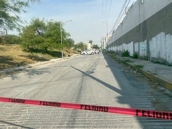 Autoridades acordonaron la escena del crimen en Guadalupe, Nuevo León. | Pedro Delgado