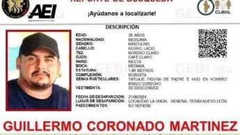Guillermo Coronado Martinez desaparecido en General Terán | Especial