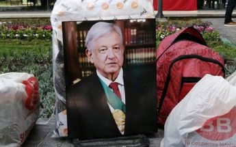 Cuadro de AMLO / Itzaxaya Campos