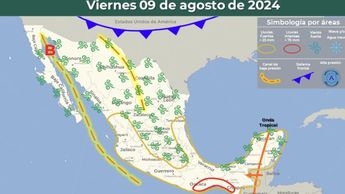 Clima México 9 de agosto