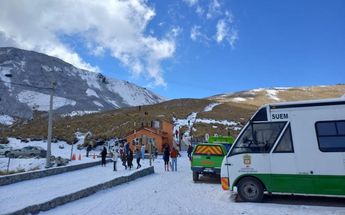 Caida de nieve en el Nevado de Toluca / Twitter: @SUEM_EDOMEX.