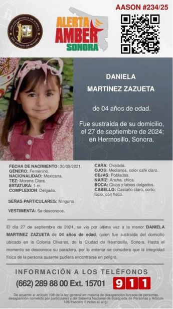 Ficha de búsqueda de Daniela Martínez Zazueta