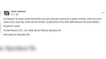 Alexs Ventura fue quien expuso el caso del perrito maltratado en Apodaca. | Especial