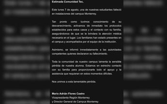 Comunicado del Tec de Monterrey | Especial