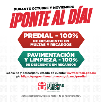 Programa de descuentos en predial