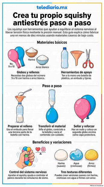 Un squishy se puede elaborar en casa