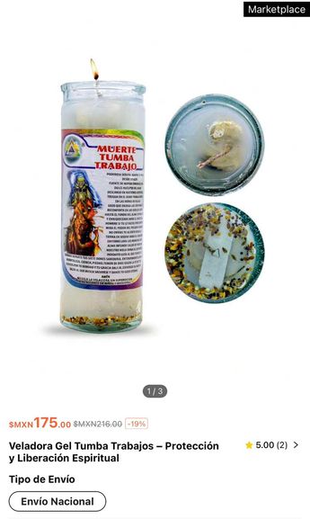Veladora Santa Muerte en Shein