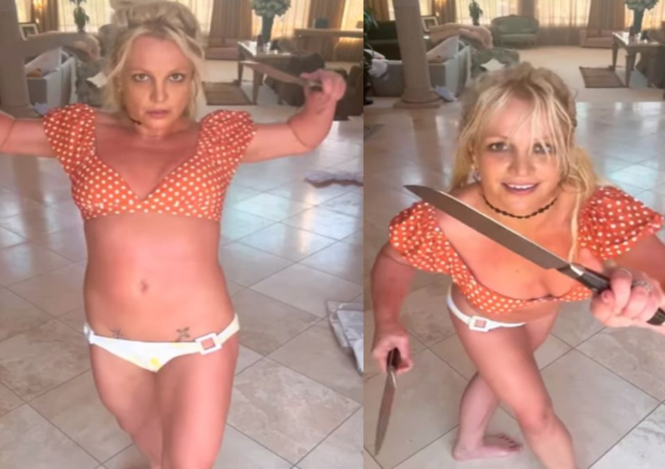 Britney Spears compartió un video bailando con cuchillos y sorprendió a sus seguidores.