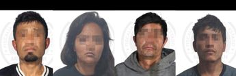 Los cuatro integrantes de la banda criminal fueron detenidos tras el operativo de rescate | Secretaría de Seguridad