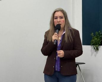 Blanca Trujillo, vicefiscal de Personas Desaparecidas de Jalisco, informó del hallazgo de las menores en conferencia de prensa