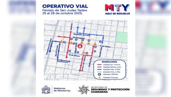 Cierres viales en el Centro de Monterrey | Especial