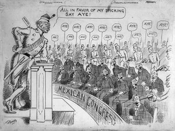 Caricatura sobre la dictadura de Victoriano Huerta publicada por el diario the New York American. | Cortesía