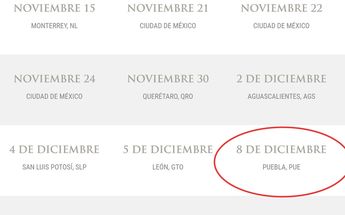 Fechas para concierto de Luis Miguel