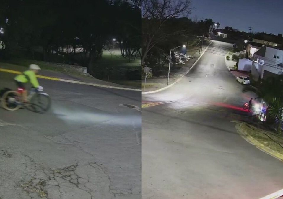 Cámara de seguridad capta momento de choque fatal de ciclista. / Especial