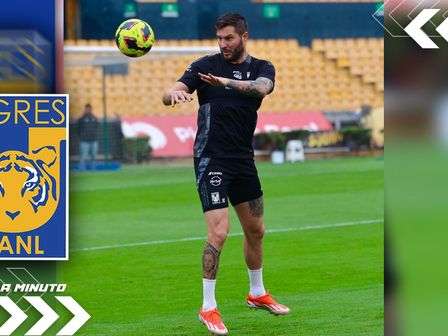 Gignac entrenando con Tigres tras superar su lesión / @TigresOficial
