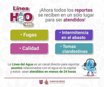 En la línea H2O se pueden solicitar pipas de agua | Gobierno CdMx