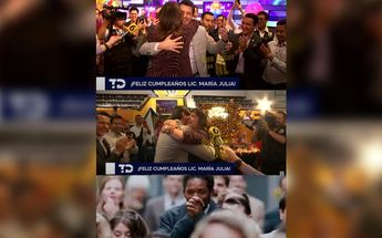 María Julia y Luis Carlos en el festejo de la tigre mayor | Especial