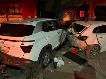 Vehículos afectados tras choque en Torreón